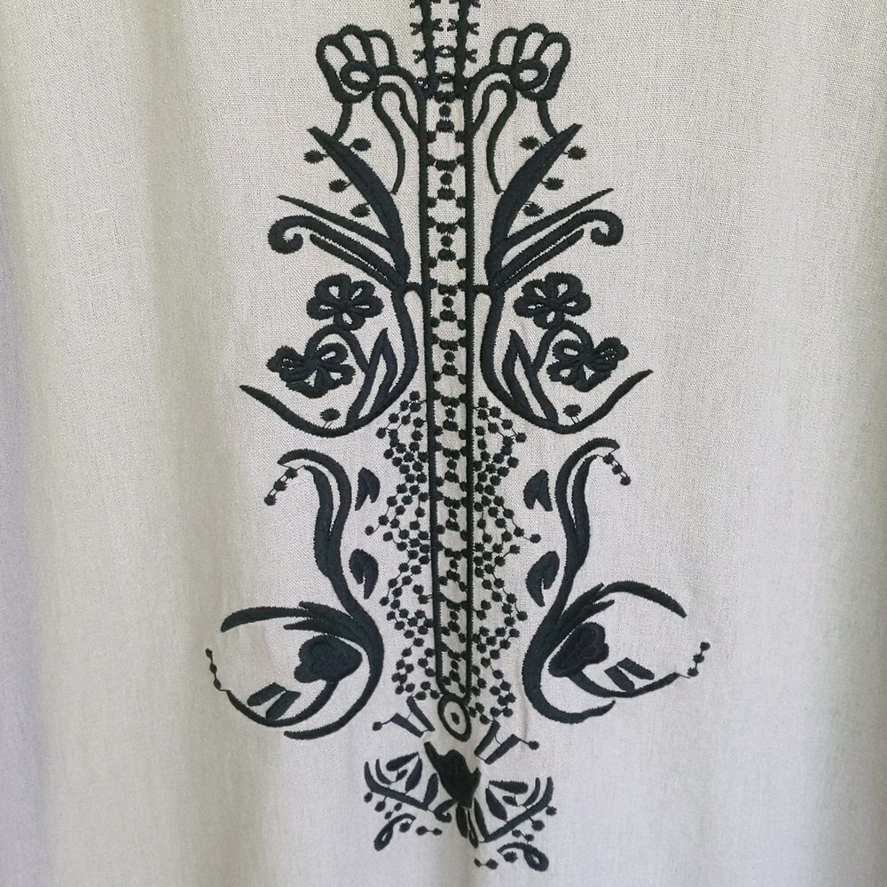 Sigrid Olsen Linen Embroidered Maxi Dress Resortw… - image 5